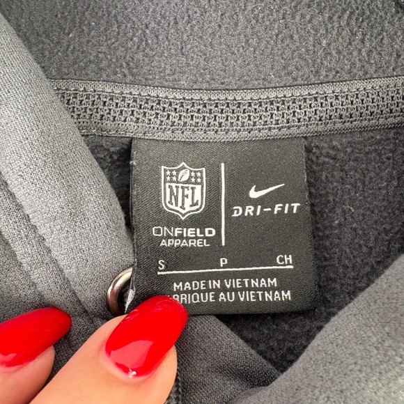 Nike ONField New York Jets NFL Dri-FIT Hoodie Sweatshirt Black Gray Size S - Picture 7 of 9